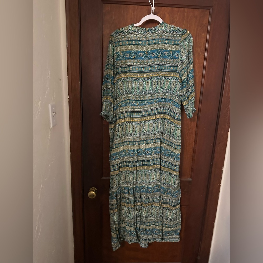NWT J. Jill Boho Printed Maxi Dress Size M - Picture 3 of 5